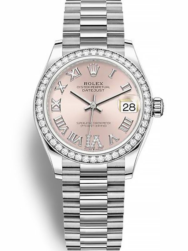 Rolex Datejust Replica 31mm Pink Dial Set with Diamonds 278384RBR Luxury Women's Watch