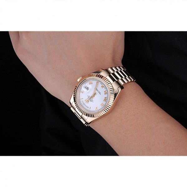 Rolex Day-Date Replica 40mm White Dial Luxury Timepiece High Quality Watches - Image 10