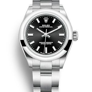 Rolex Oyster Perpetual Replica Lady 28mm Black Dial Luxury Watch - Women??s Timepiece