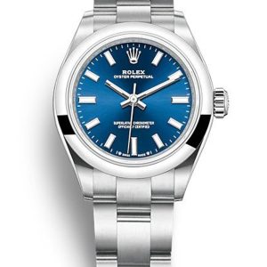 Rolex Oyster Perpetual Replica Lady 28mm Blue Dial Luxury Automatic Watch Women??s