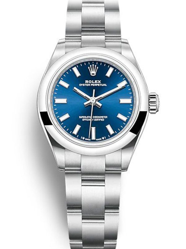 Rolex Oyster Perpetual Replica Lady 28mm Blue Dial Luxury Automatic Watch Women??s