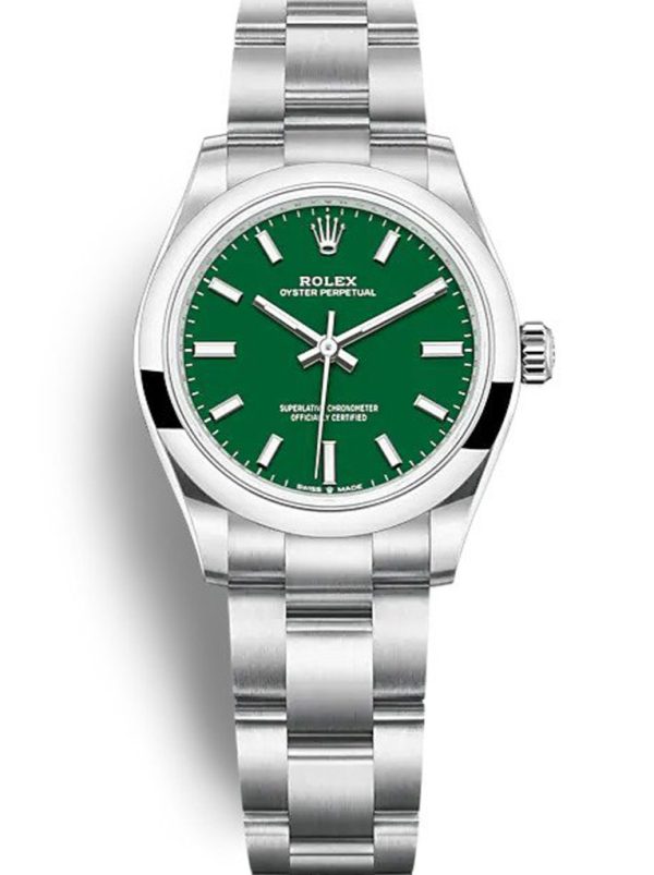 Rolex Replica Oyster Perpetual Lady 31mm Green Dial 277200 Luxury Women's Watch