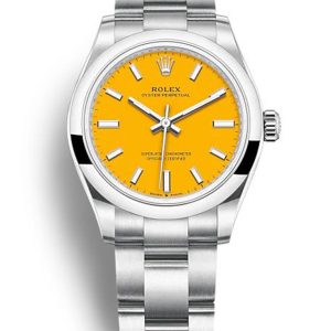 Rolex Oyster Perpetual Replica Lady 31mm Yellow Dial 277200 - Luxury Women's Automatic Watch