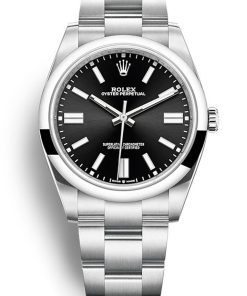 Rolex Oyster Perpetual Replica Lady 34mm Black Dial High Quality Automatic Watch