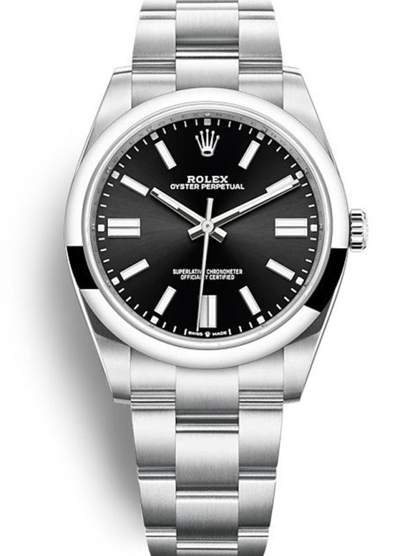 Rolex Oyster Perpetual Replica Lady 34mm Black Dial High Quality Automatic Watch