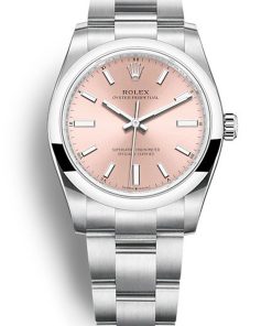 Rolex Oyster Perpetual Replica Lady 34mm Pink Dial 124200 Luxury Automatic Women's Watch