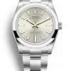 Rolex Oyster Perpetual Lady 34mm Silver Dial 124200 High Quality Replica Women's Luxury Watch