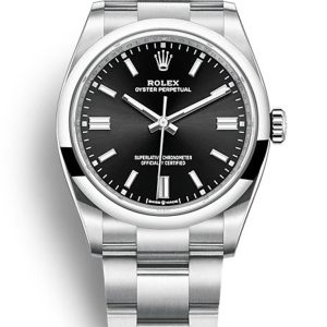 Rolex Oyster Perpetual Replica Lady 36mm Black Dial 126000 Luxury Women's Watch