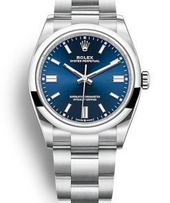 Rolex Oyster Perpetual Replica Lady 36mm Blue Dial 126000 | High Quality Luxury Watch