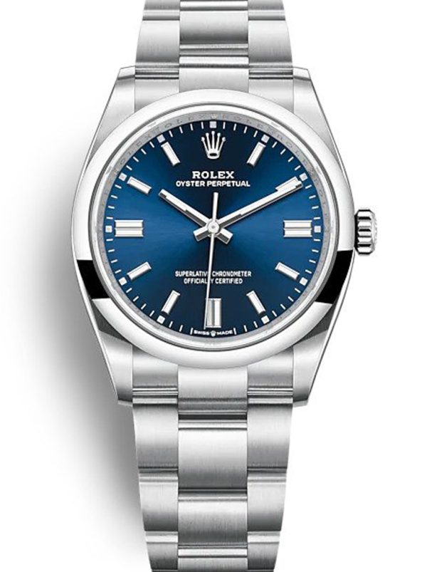 Rolex Oyster Perpetual Replica Lady 36mm Blue Dial 126000 | High Quality Luxury Watch