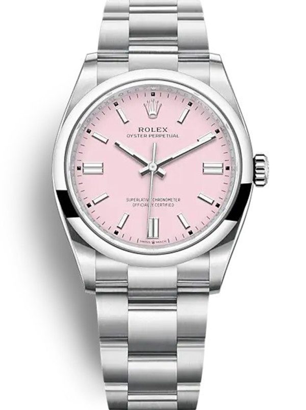 Rolex Oyster Perpetual Replica Lady 36mm Candy Pink Dial 126000 Luxury High Quality Watch