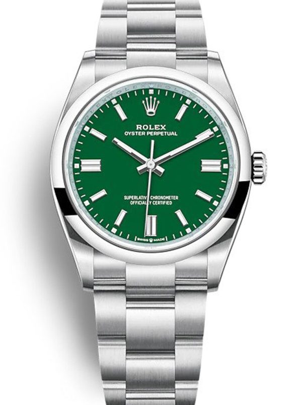 Rolex Oyster Perpetual Replica Lady 36mm Green Dial 126000 Luxury High Quality Watch
