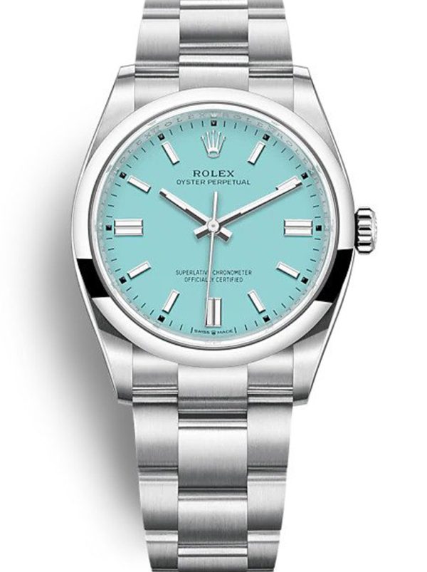 Rolex Oyster Perpetual 36mm Tiffany Blue Dial 126000 Luxury Replica Watch High Quality