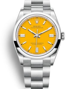 Rolex Oyster Perpetual Replica Lady 36mm Automatic Yellow Dial 126000 Luxury Women's Timepiece