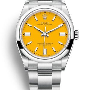 Rolex Oyster Perpetual Replica Lady 36mm Automatic Yellow Dial 126000 Luxury Women's Timepiece