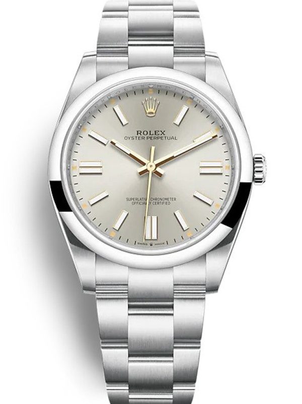 Rolex Replica Oyster Perpetual 41mm Silver Dial 124300 Luxury High Quality Timepiece