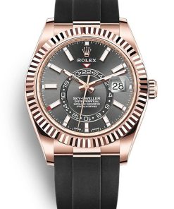 Rolex Sky-Dweller Replica 42mm Black Dial 326235 Luxury Timepiece High Quality