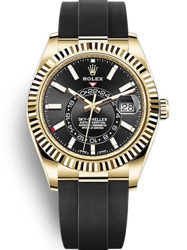 Rolex Sky-Dweller Replica 42mm Black Dial 326238 Luxury High Quality Watch