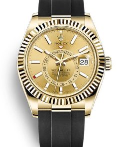 Rolex Sky-Dweller Replica 42mm Champagne Dial 326238 Luxury High Quality Timepiece