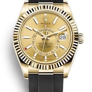Rolex Sky-Dweller Replica 42mm Champagne Dial 326238 Luxury High Quality Timepiece