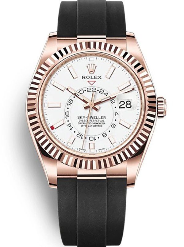 Rolex Sky-Dweller Replica 42mm White Dial 326235 Luxury Men's Watch