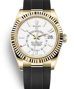 Rolex Replica Sky-Dweller 42mm Automatic White Dial 326238 Luxury Men's Watch