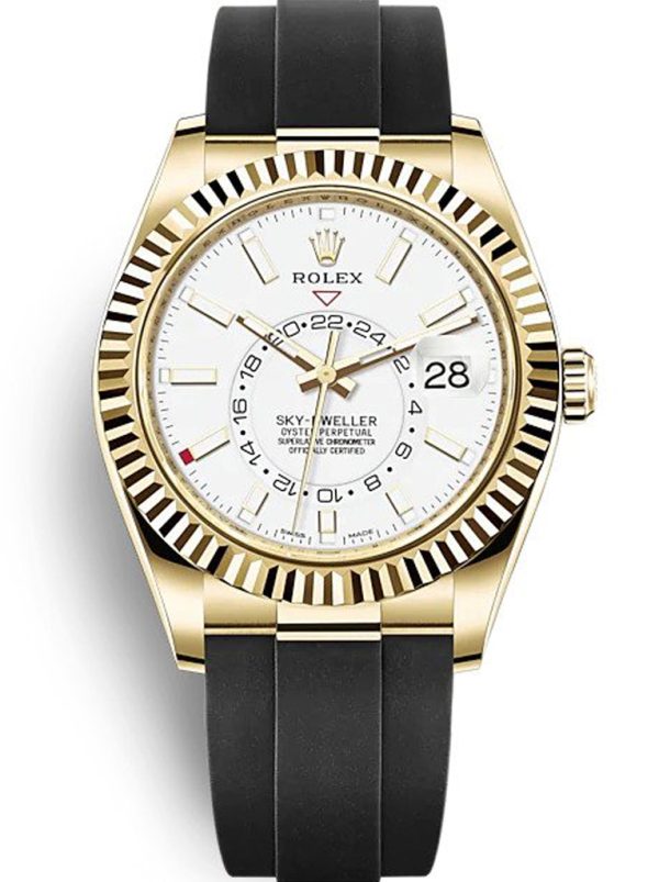 Rolex Replica Sky-Dweller 42mm Automatic White Dial 326238 Luxury Men's Watch
