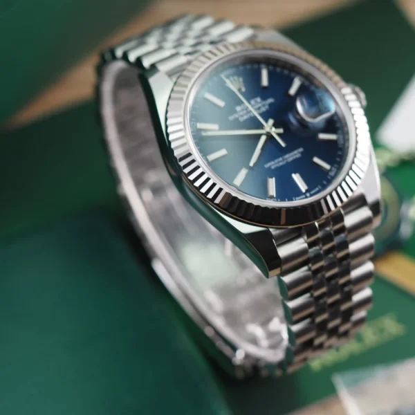 Rolex Datejust Replica 41mm Blue Dial 126334 Jubilee Luxury Watch - Image 5
