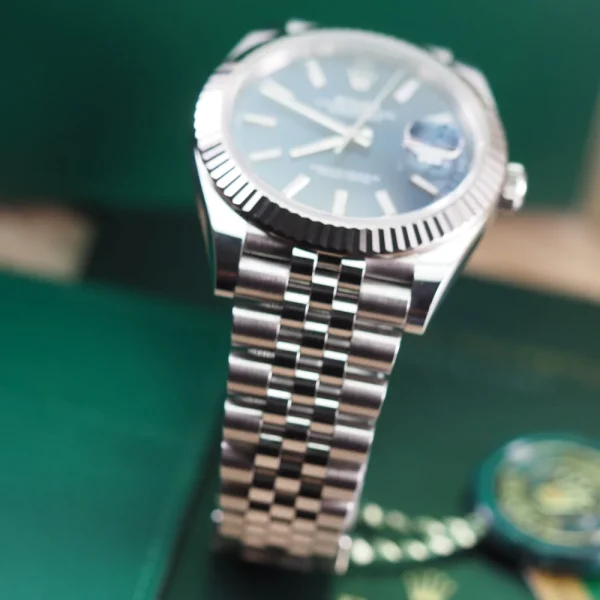 Rolex Datejust Replica 41mm Blue Dial 126334 Jubilee Luxury Watch - Image 6