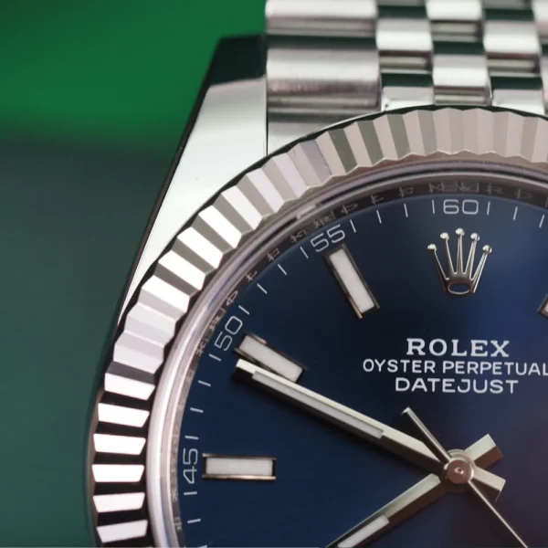 Rolex Datejust Replica 41mm Blue Dial 126334 Jubilee Luxury Watch - Image 8