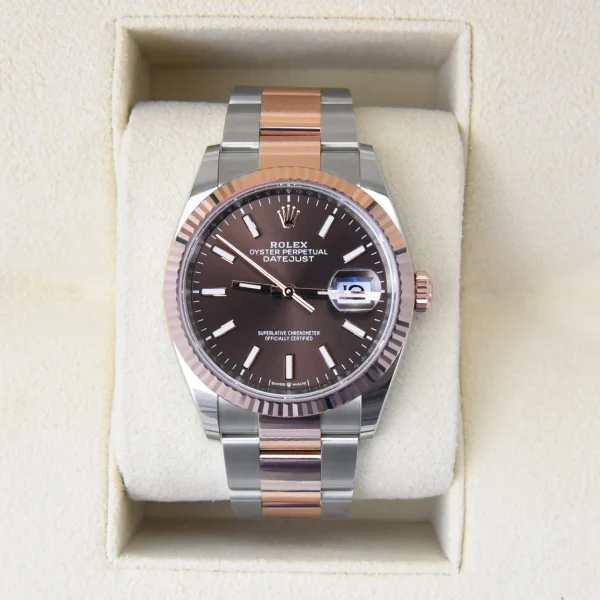 Rolex Datejust Replica 36 mm Chocolate Dial 126231 Oyster Luxury Watch for Men - Image 3
