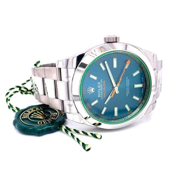 Rolex Milgauss Replica 40mm Blue Dial 116400GV High Quality Luxury Watch - Image 2