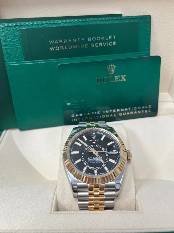 Rolex Sky-Dweller Superclone Replica 336933 42mm Bright Black Dial Luxury Timepiece - Image 3