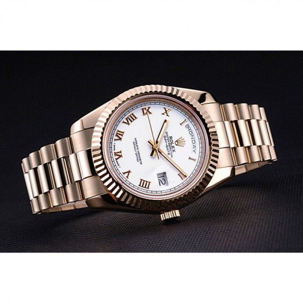 Rolex Day-Date Replica 40mm White Dial Luxury Timepiece High Quality Watches - Image 4
