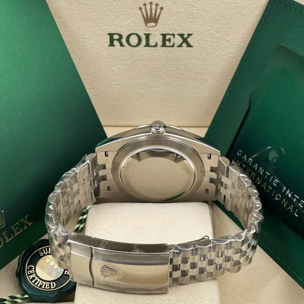 Rolex Datejust Replica 41mm White Dial 126334 Jubilee Fluted Luxury Watch - Image 7