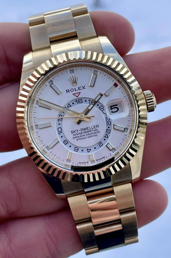 Rolex Sky-Dweller Superclone 42 mm Intense White Dial 336938 Replica Luxury Watch High Quality - Image 3
