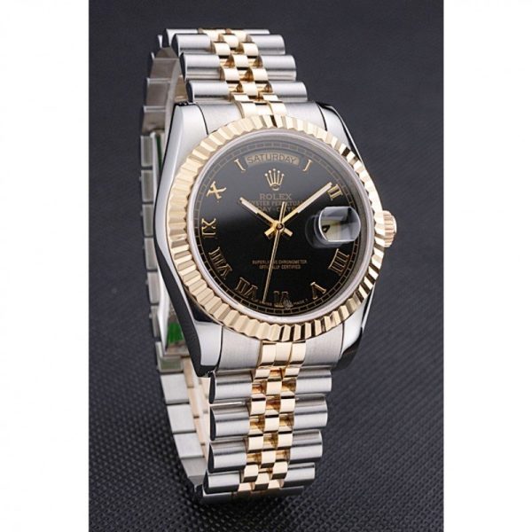Rolex Day-Date 36mm Black Dial SRL78 Replica - Luxury High Quality Watch - Image 3
