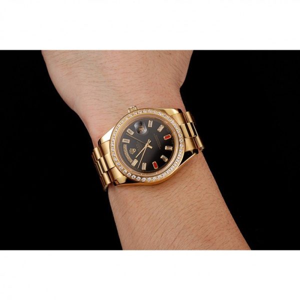 Superclone Rolex Day-Date 36mm Black Dial Luxury Replica Watch - High Quality Craftsmanship, Elegant Design - Image 10