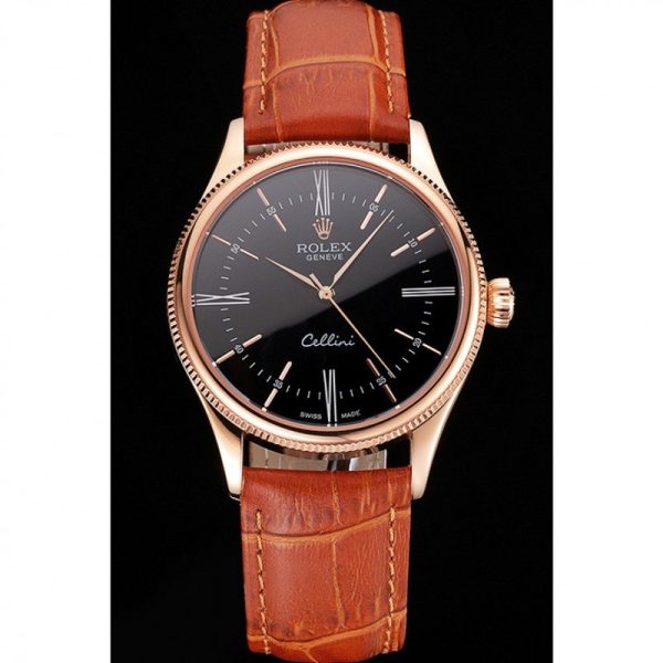 Rolex Cellini Superclone Replica 38mm Black Dial Luxury Watch - Image 2