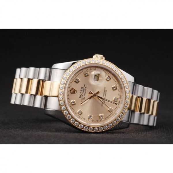 Rolex Superclone Datejust Replica 36mm Gold Dial Luxury Watch - High Quality Timepiece - Image 9