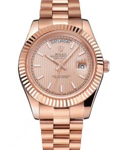 Rolex Day-Date Superclone Replica 40mm Rose-Gold Dial Luxury High-Quality Timepiece