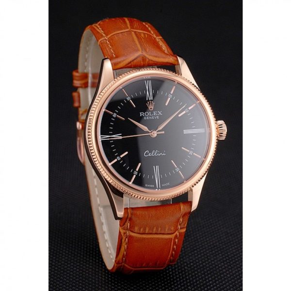 Rolex Cellini Superclone Replica 38mm Black Dial Luxury Watch - Image 3