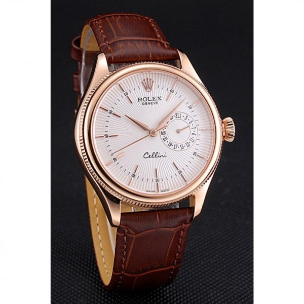 Rolex Cellini 38mm White Dial Replica Luxury Watch - High Quality Timepiece - Image 3