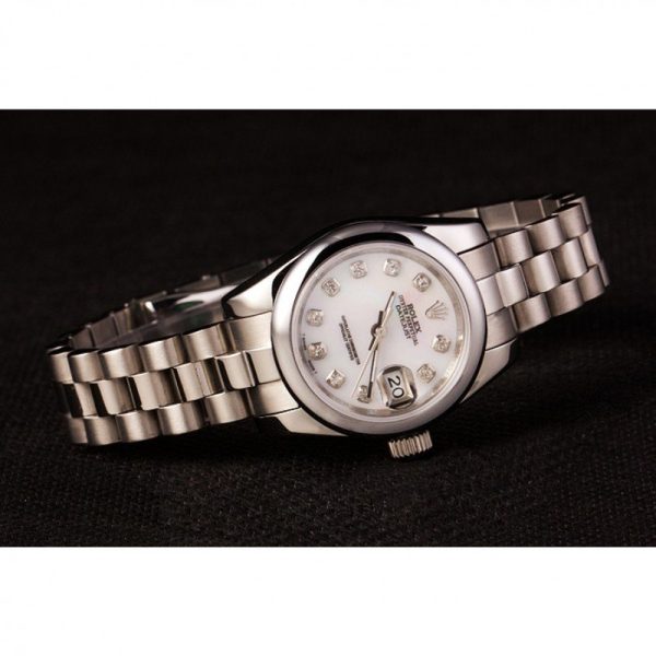 Rolex Datejust 26mm White Dial Replica - Luxury Women's Watch, High Quality - Image 8