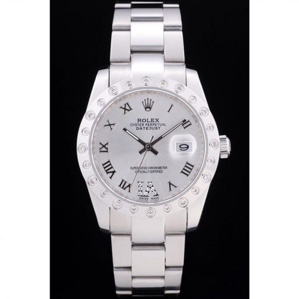 Rolex Datejust Replica 36mm Silver Dial Luxury Automatic Men's Watch - Image 2