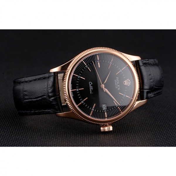 Rolex Cellini Superclone Replica 38mm Black Dial Luxury Watch - High Quality Timepiece - Image 4