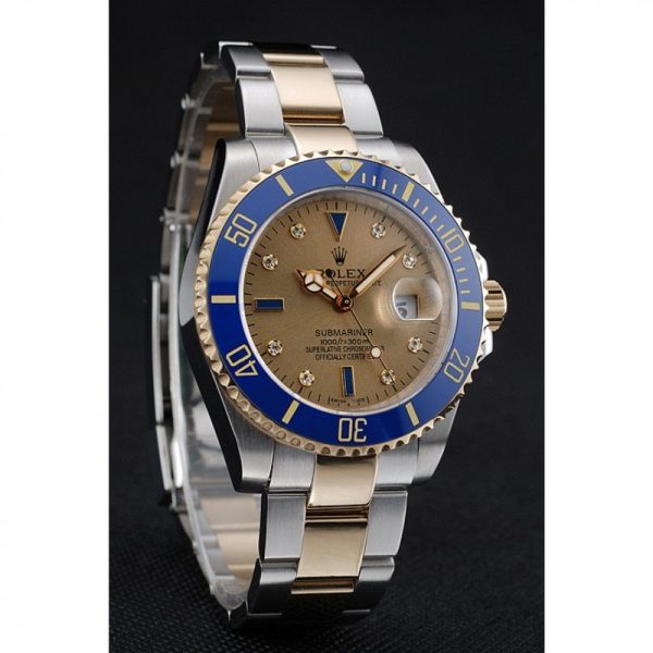Rolex Submariner 42mm Replica Gold Dial Luxury Watch - High Quality Timepiece - Image 3