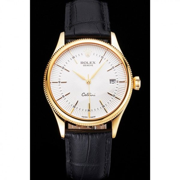 Rolex Cellini Superclone Replica 38mm White Dial Luxury Men's Watch - Image 2