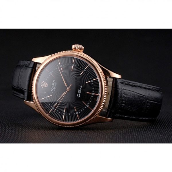 Rolex Cellini Superclone Replica 38mm Black Dial Luxury Automatic Watch for Men - Image 5