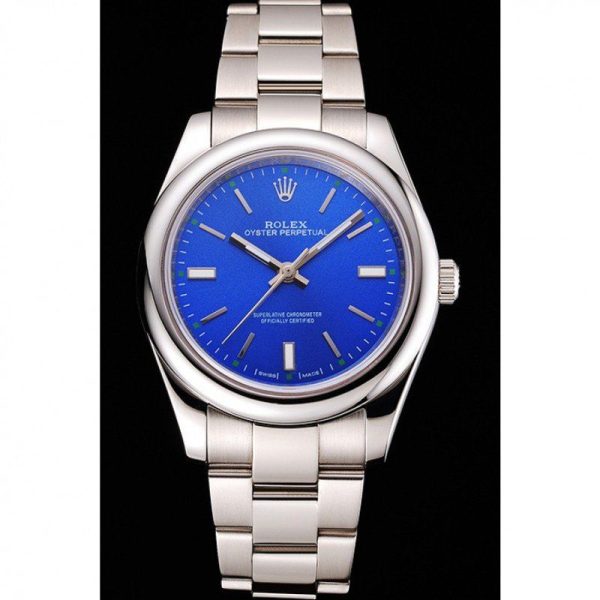 Rolex Oyster Perpetual Replica Date 41mm Blue Dial Luxury Watch for Men - Image 2
